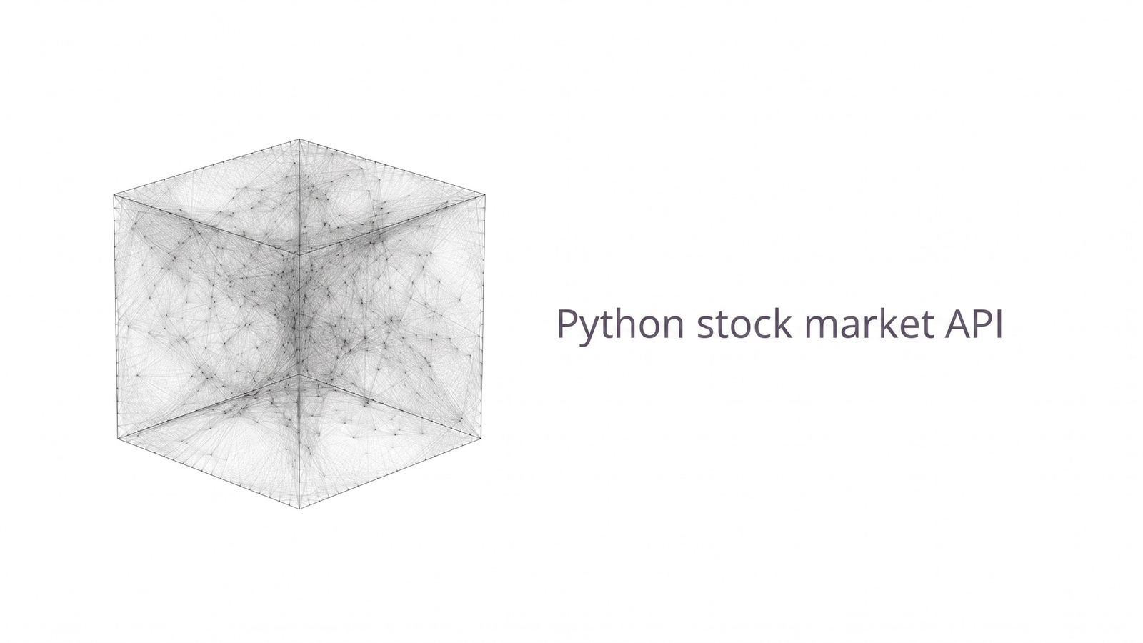 Python stock market API.