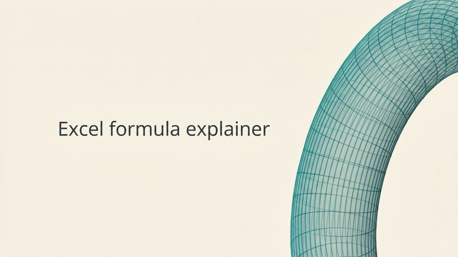 Excel formula explainer.