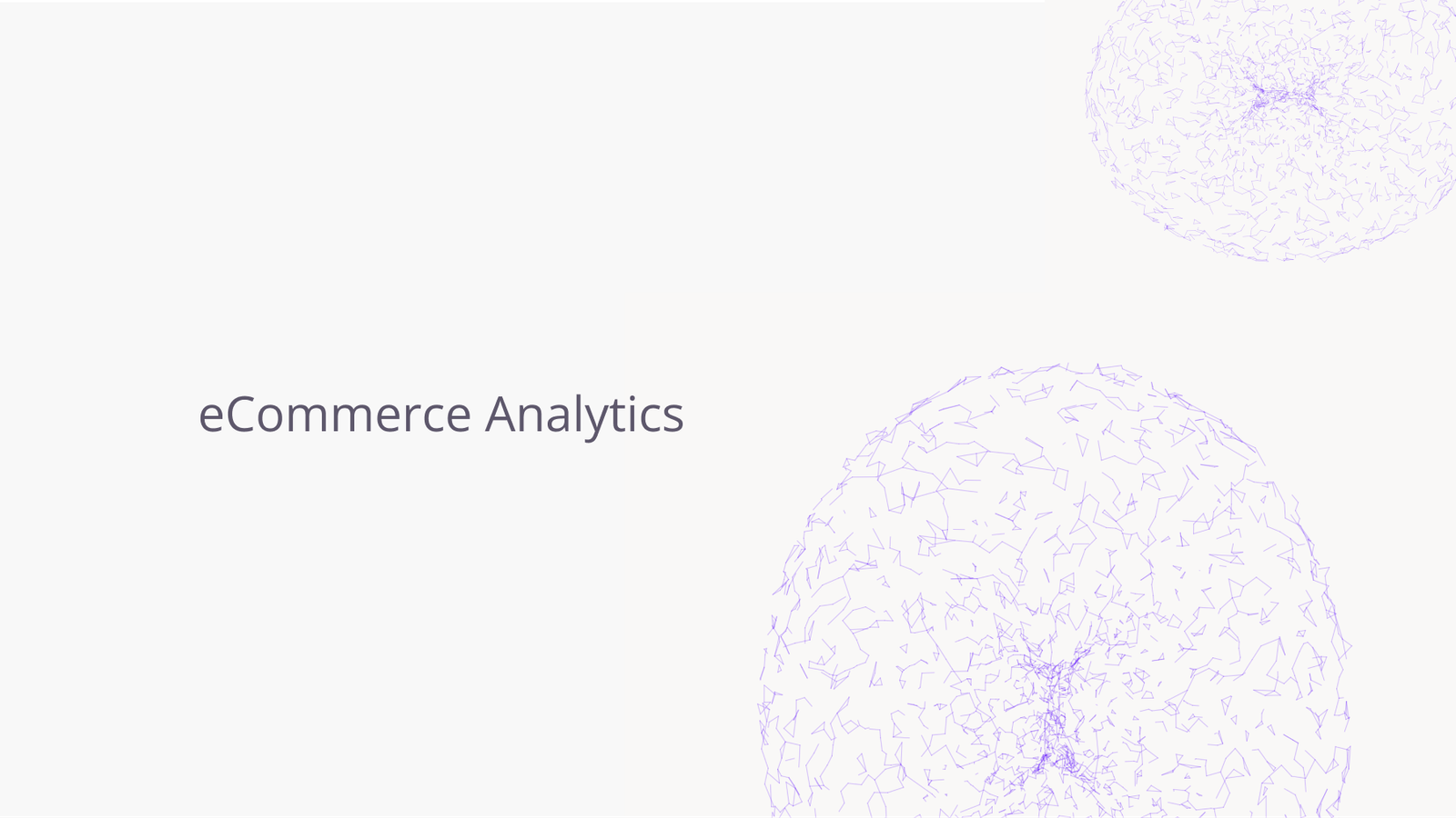 eCommerce analytics.