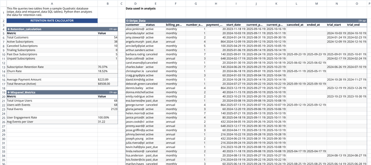 Customer Retention Rate Calculator | Quadratic