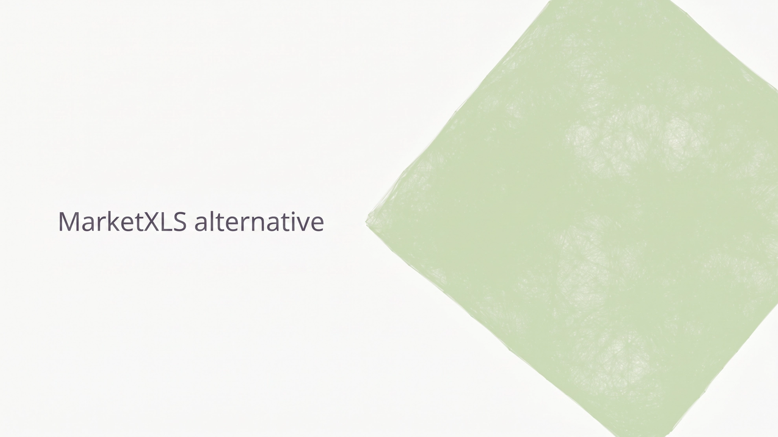 MarketXLS alternative.