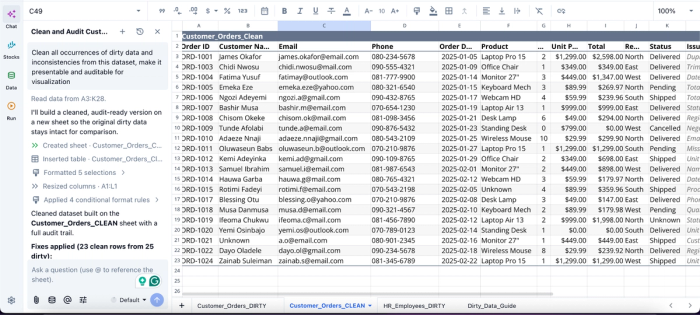 Data analysis in Quadratic, ai excel graph generator,