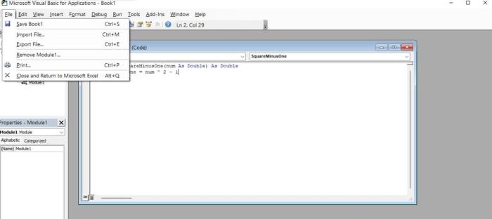 Saving module in Excel
