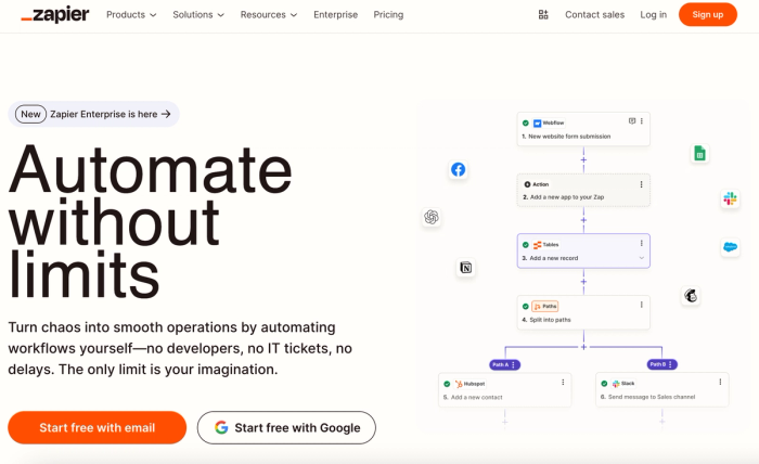 Zapier workflow automation tool