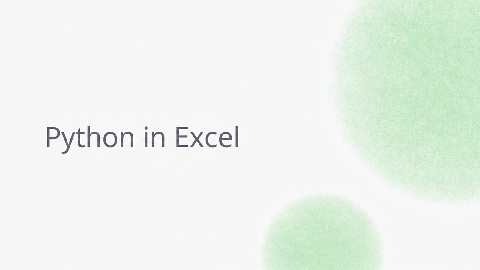 Python in Excel.