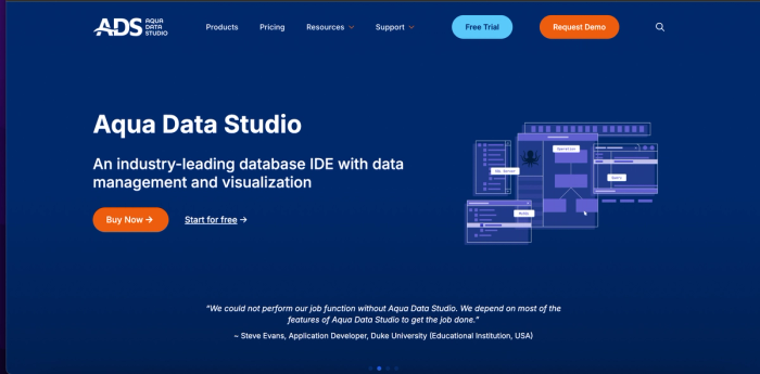 Aqua Data Studio database IDE.