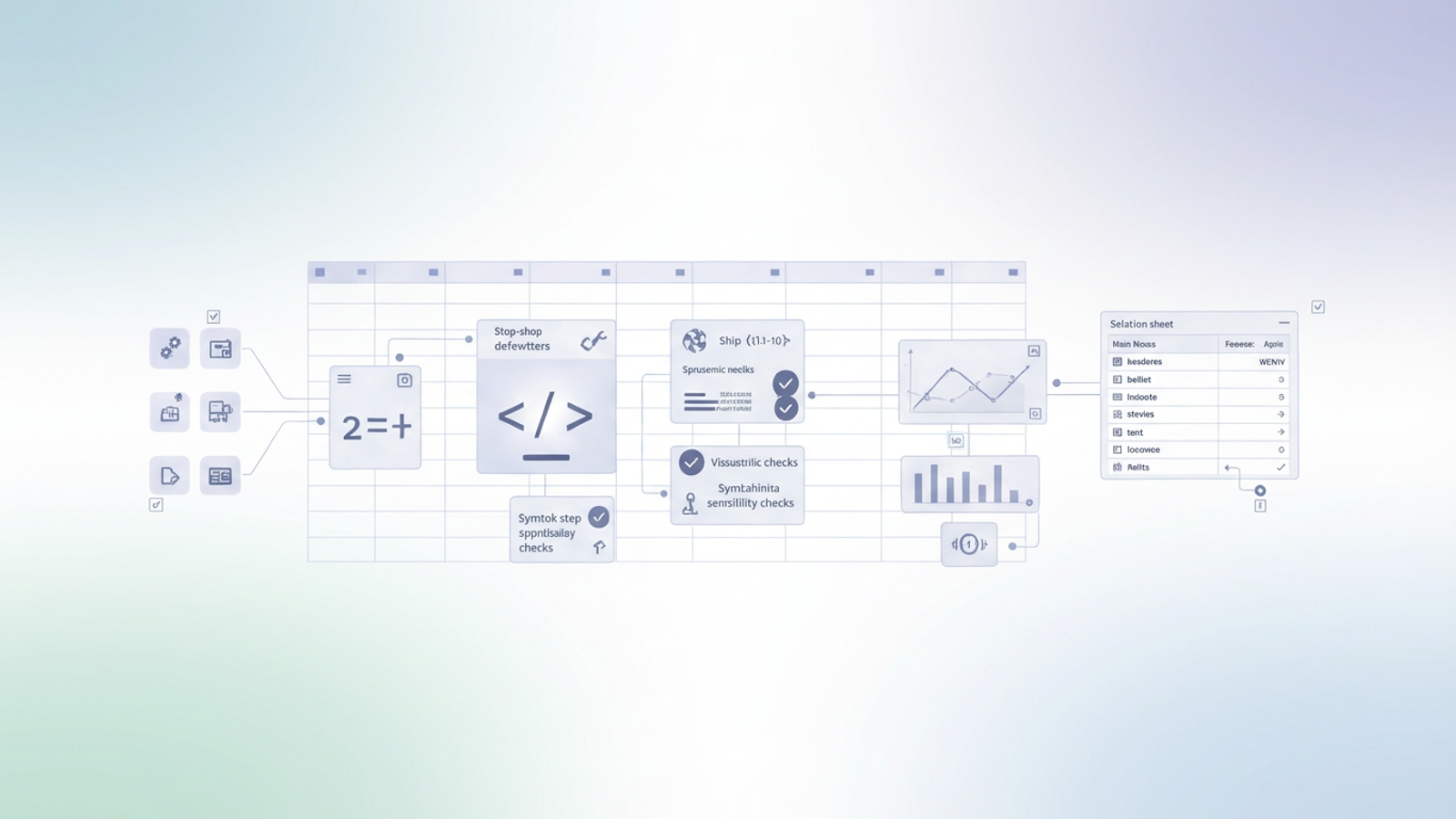 An abstract geometric composition features interconnected shapes in soft gradients and negative space, illustrating the step-by-step verification process inherent in a mathematical chatgpt workflow within a structured data environment.