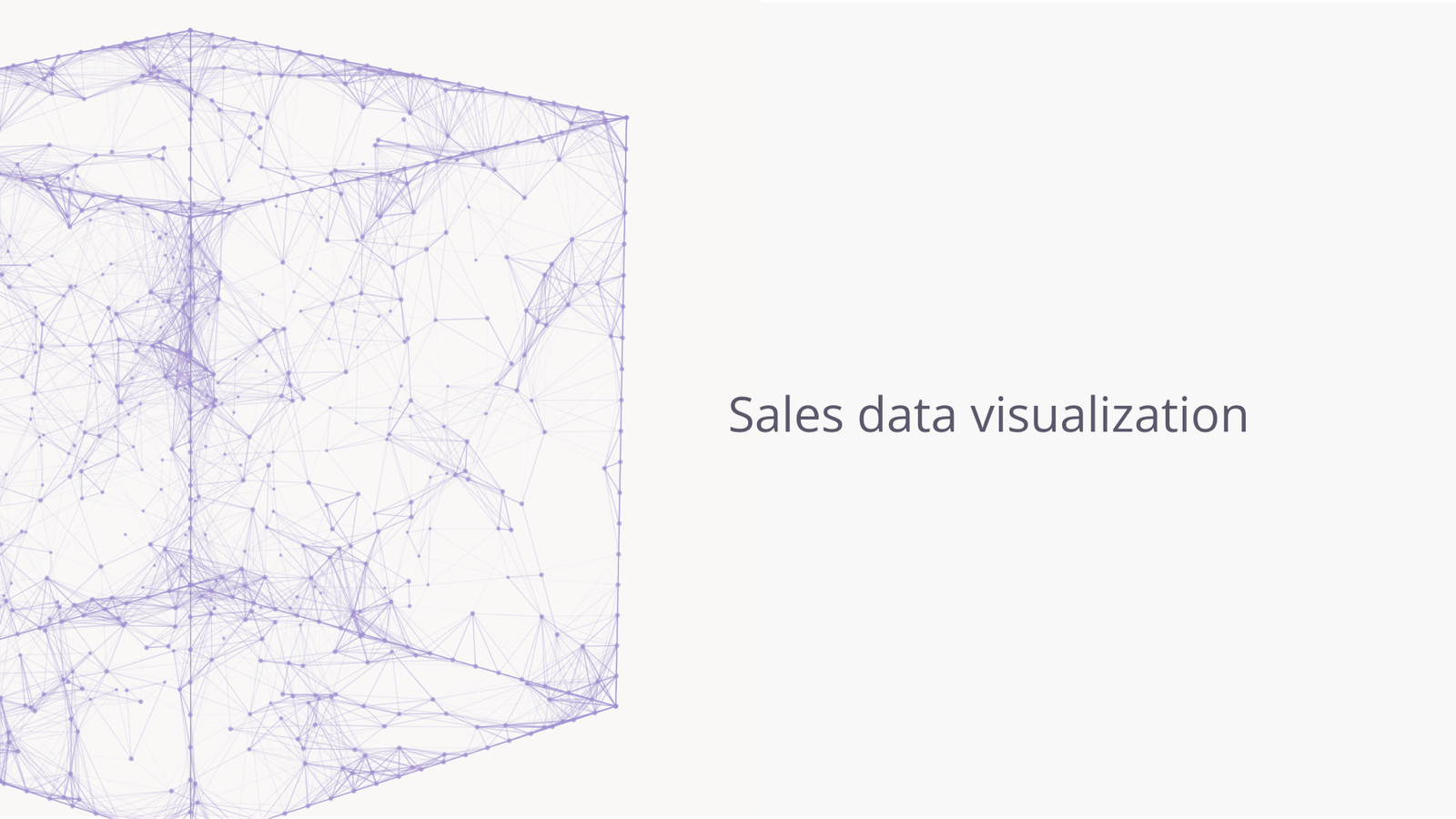 Sales data visualization.