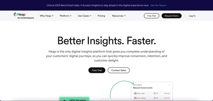 Heap: product analytics software