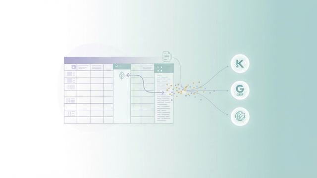 An abstract, modern hero image displays a network of soft gradient geometric shapes and connecting lines, representing the structured data flow for automated botanical nomenclature and plant synonym curation from multiple sources.