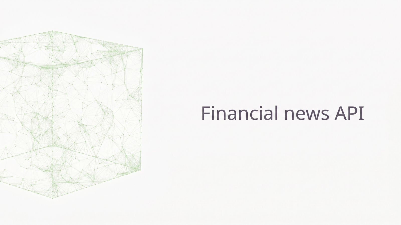 Financial news API.