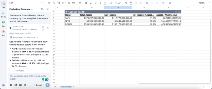 Data analysis in Quadratic, finnhub alternative