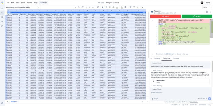 Using SQL for data analysis in Quadratic