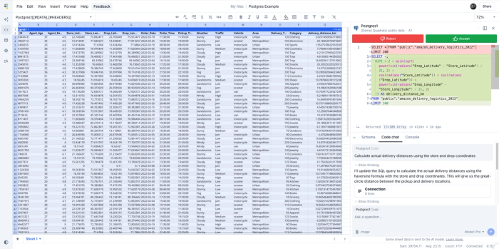 Using SQL for data analysis in Quadratic