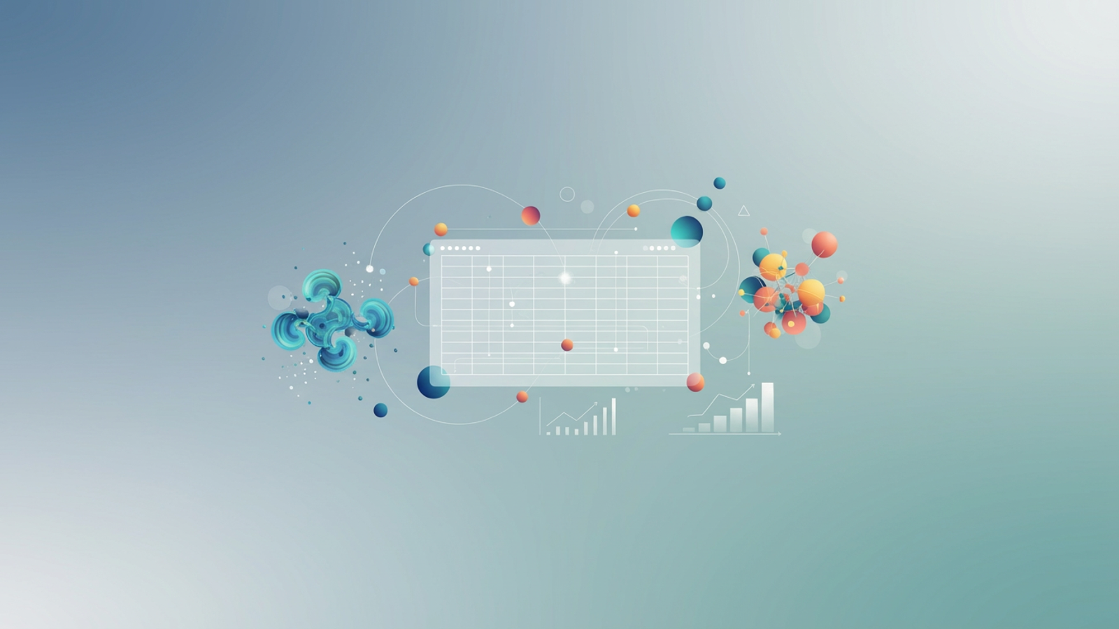 An abstract, modern composition features geometric shapes in soft gradients, connected by subtle lines indicating complex data pathways within negative space, central to modern microplastics analysis.