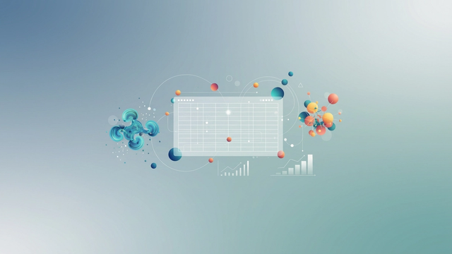 An abstract, modern composition features geometric shapes in soft gradients, connected by subtle lines indicating complex data pathways within negative space, central to modern microplastics analysis.