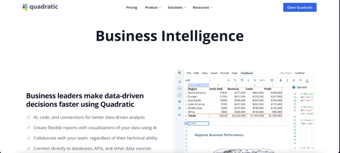 Quadratic: best BI tool