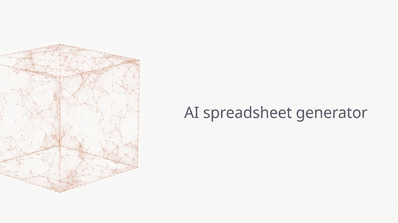 AI spreadsheet generator.