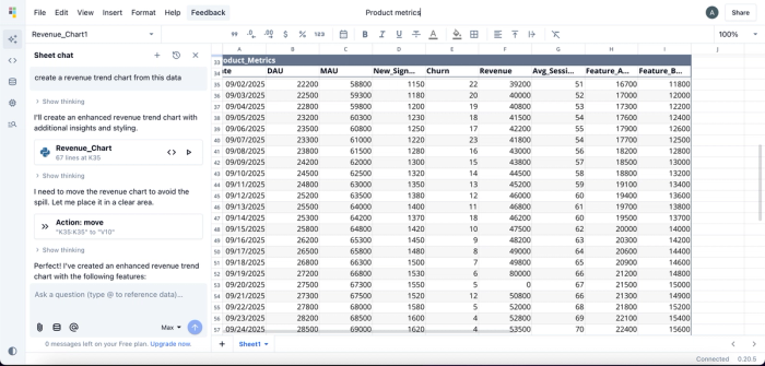Product data in Quadratic.