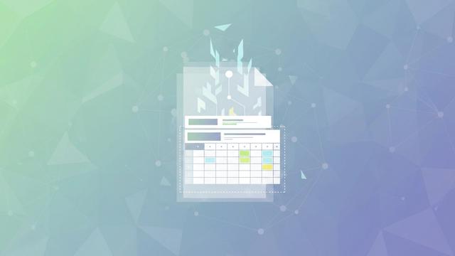 A clean, modern abstract hero image features intersecting geometric planes and soft gradient transitions, symbolizing the precise structuring and formatting of ocr financial statements for analytical use.