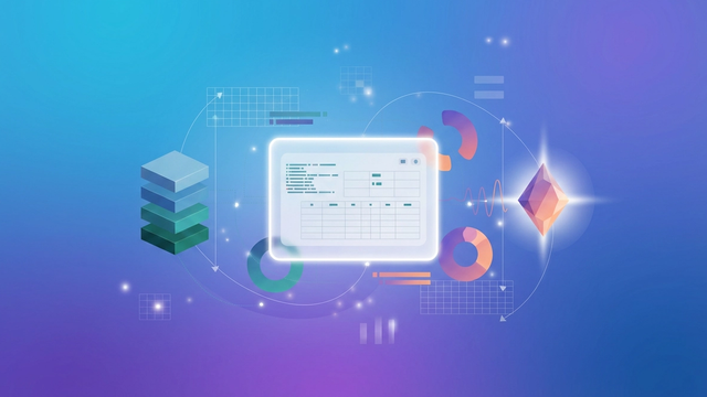 An abstract, modern design features layered geometric shapes with soft gradients and subtle data points, representing the structured flow of diverse healthcare data for comprehensive readmission analysis.