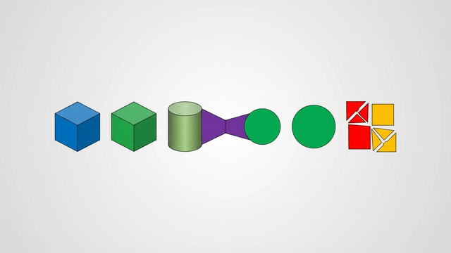 An abstract digital illustration features interconnected geometric shapes flowing towards a central, organized structure, with subtle visual disruptions indicating the need to reconcile intercompany transactions.