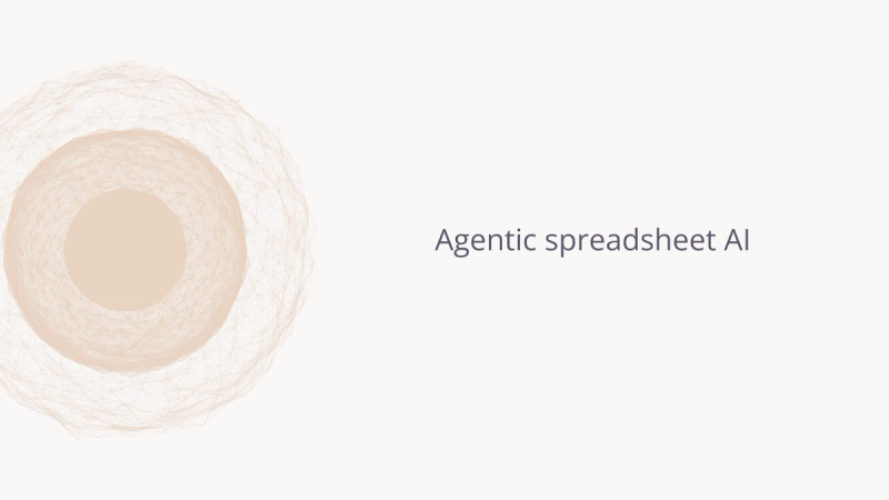 AI agents for spreadsheets.