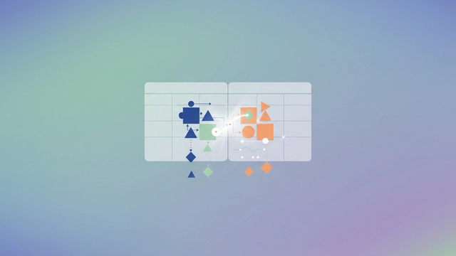 An abstract, minimal hero image features geometric shapes, soft gradient fields, and subtle data flow lines, illustrating the structured processing of complex user adoption data for the best product analytics tools for adoption tracking.