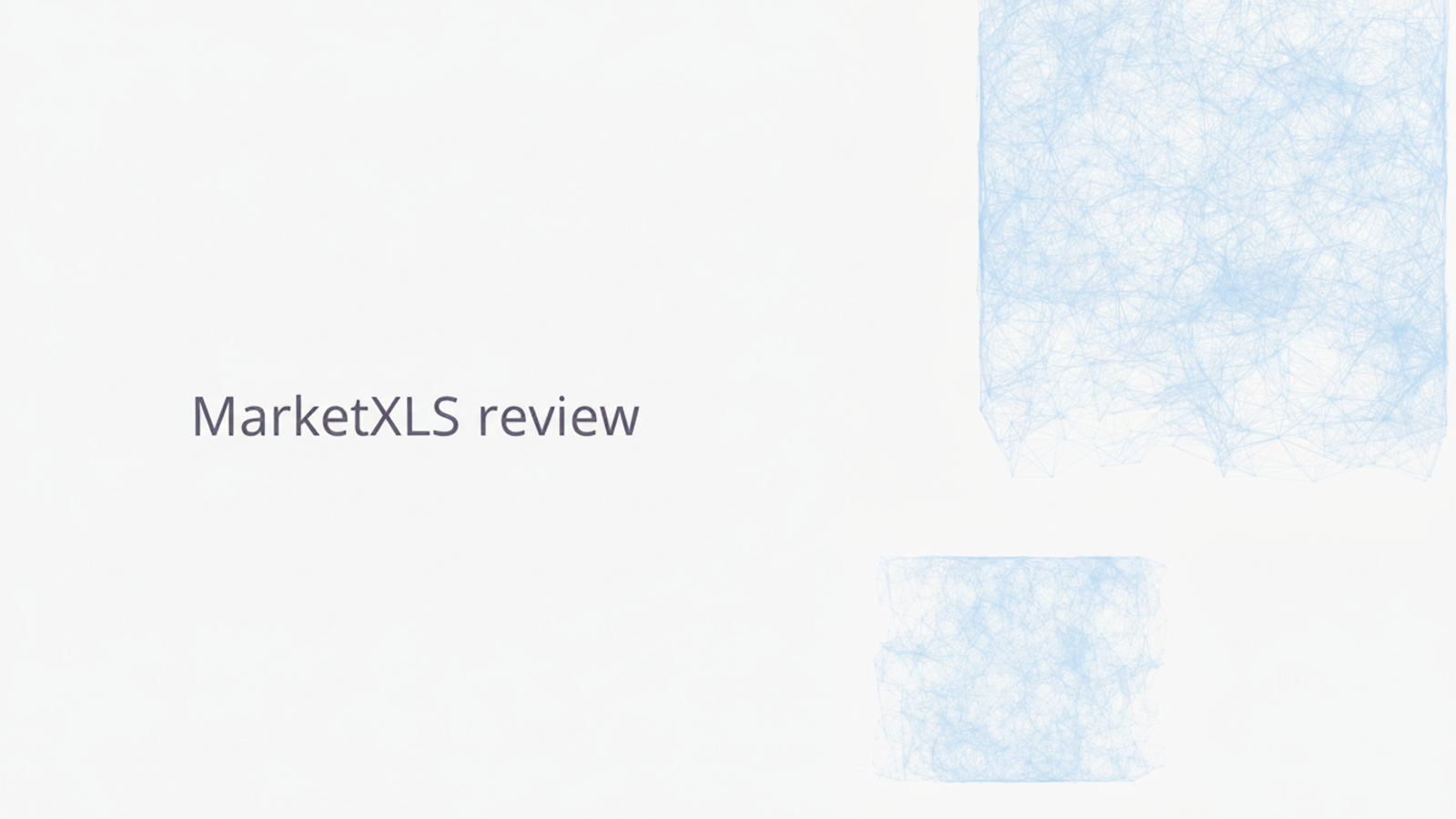 MarketXLS review.