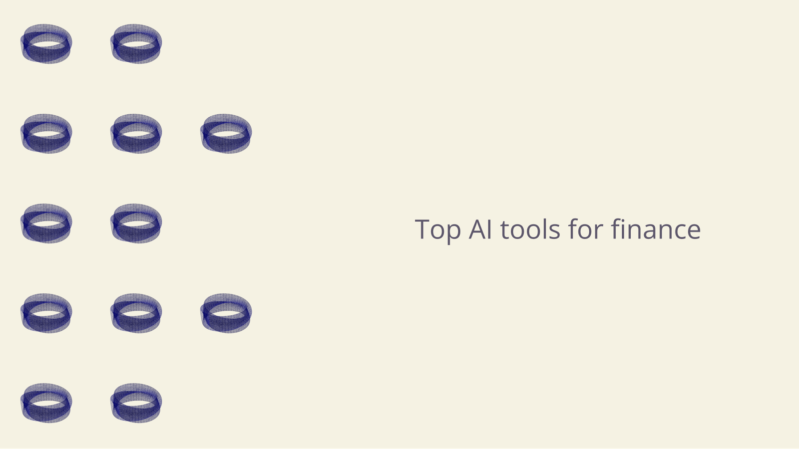 Top AI tools for finance.