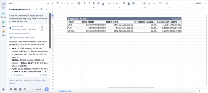 how to scrape stock market data in Quadratic