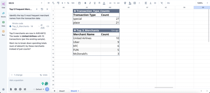 claude spreadsheet analysis