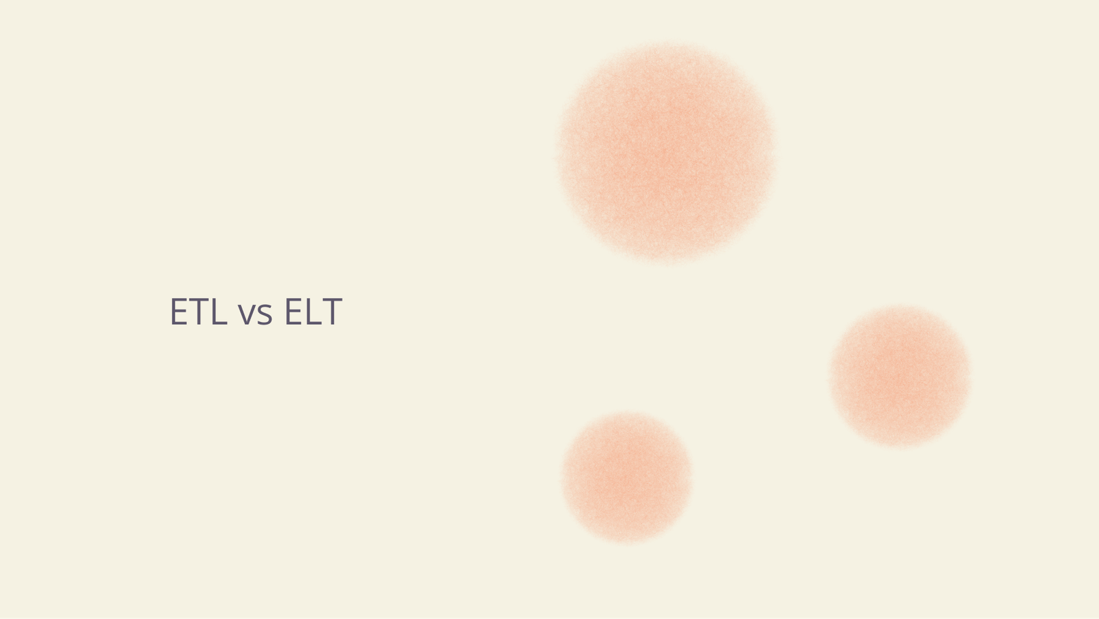 ELT vs ETL.