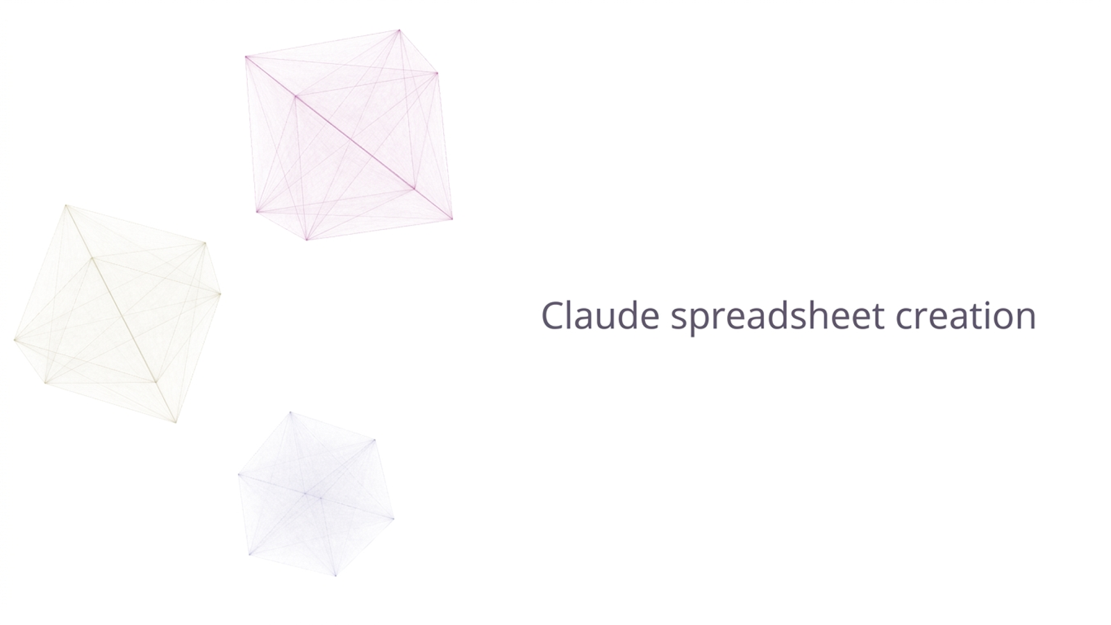 Claude spreadsheet creation.