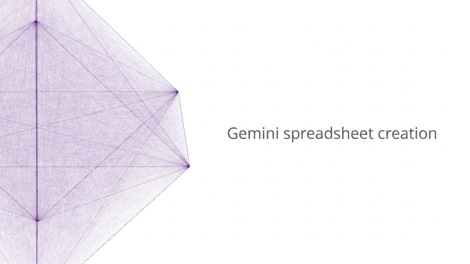 Gemini spreadsheet creation.