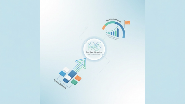 Layered, translucent geometric shapes in soft gradients, subtly connected by abstract data lines, illustrate a dynamic emergency fund tracker's financial structure and progress.