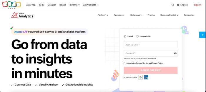 Zoho Analytics: top bi software