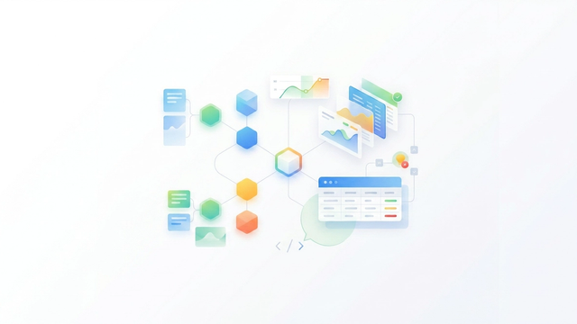 A minimalist abstract design featuring layered translucent geometric shapes and soft green gradients that represent structured data flow and performance thresholds for an incentive compensation calculation.