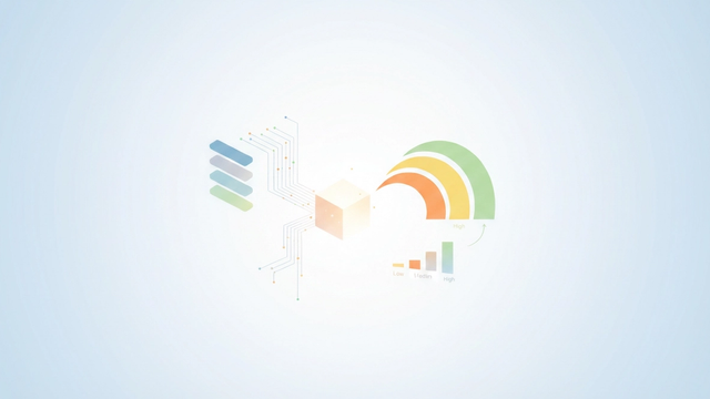 A modern abstract design with layered translucent rectangles and circles in soft blues and grays, representing the clear segmentation and visualization of fleet performance metrics across different tiers.