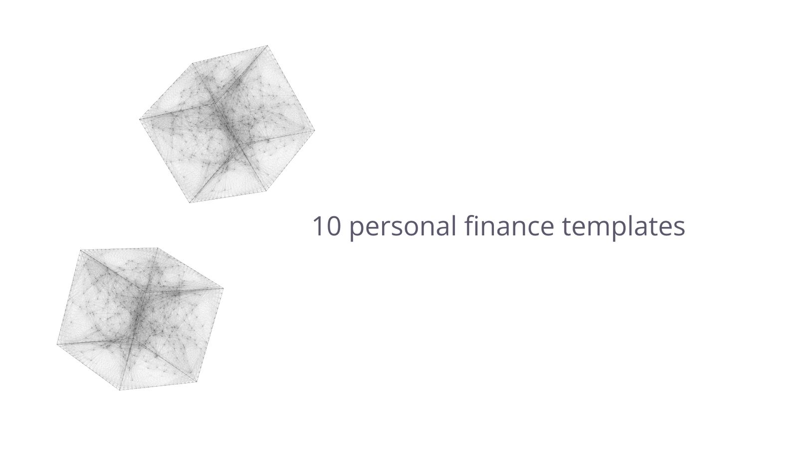 Personal finance templates.