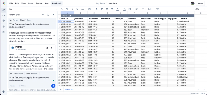 Quadratic AI product analytics tool