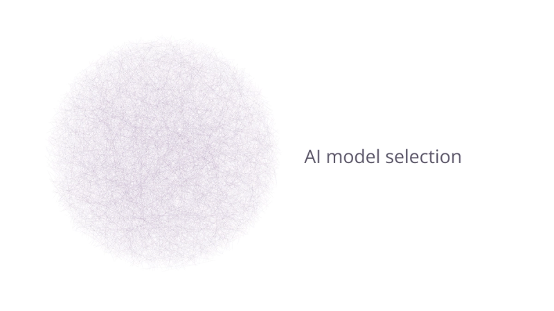 AI model selection.