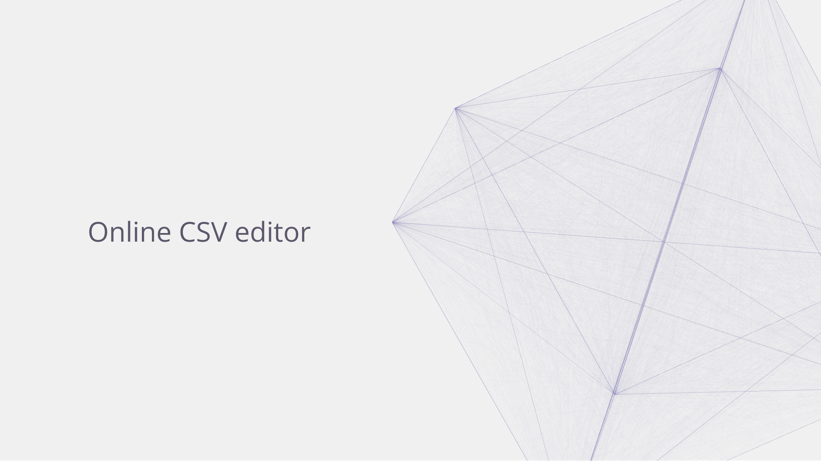 Online CSV editor