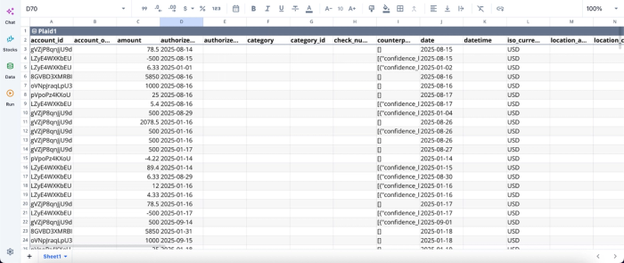 Data ingestion in Quadratic, copilot money alternative