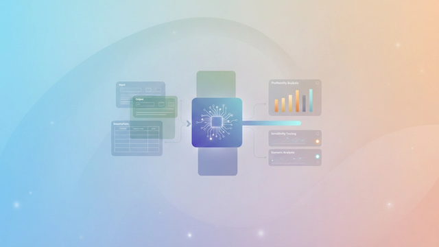 A minimal abstract design with interlocking translucent geometric planes and soft gradient transitions illustrates the complex, yet transparent, data structures and analytical processes of actuarial models.