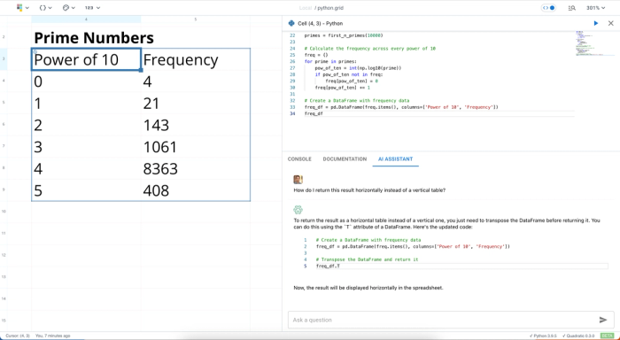 Fixing the code cell with GPT AI in spreadsheet.