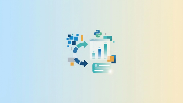 A minimalist abstract composition uses soft gradient geometric forms and subtle connecting lines to illustrate the organized flow of weekly data for feedback analysis and dashboard reporting.