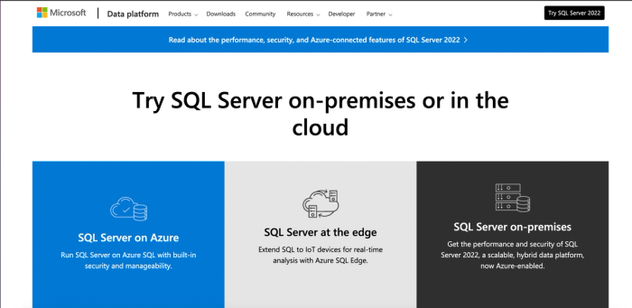 SMSS SQL Server database query tools.