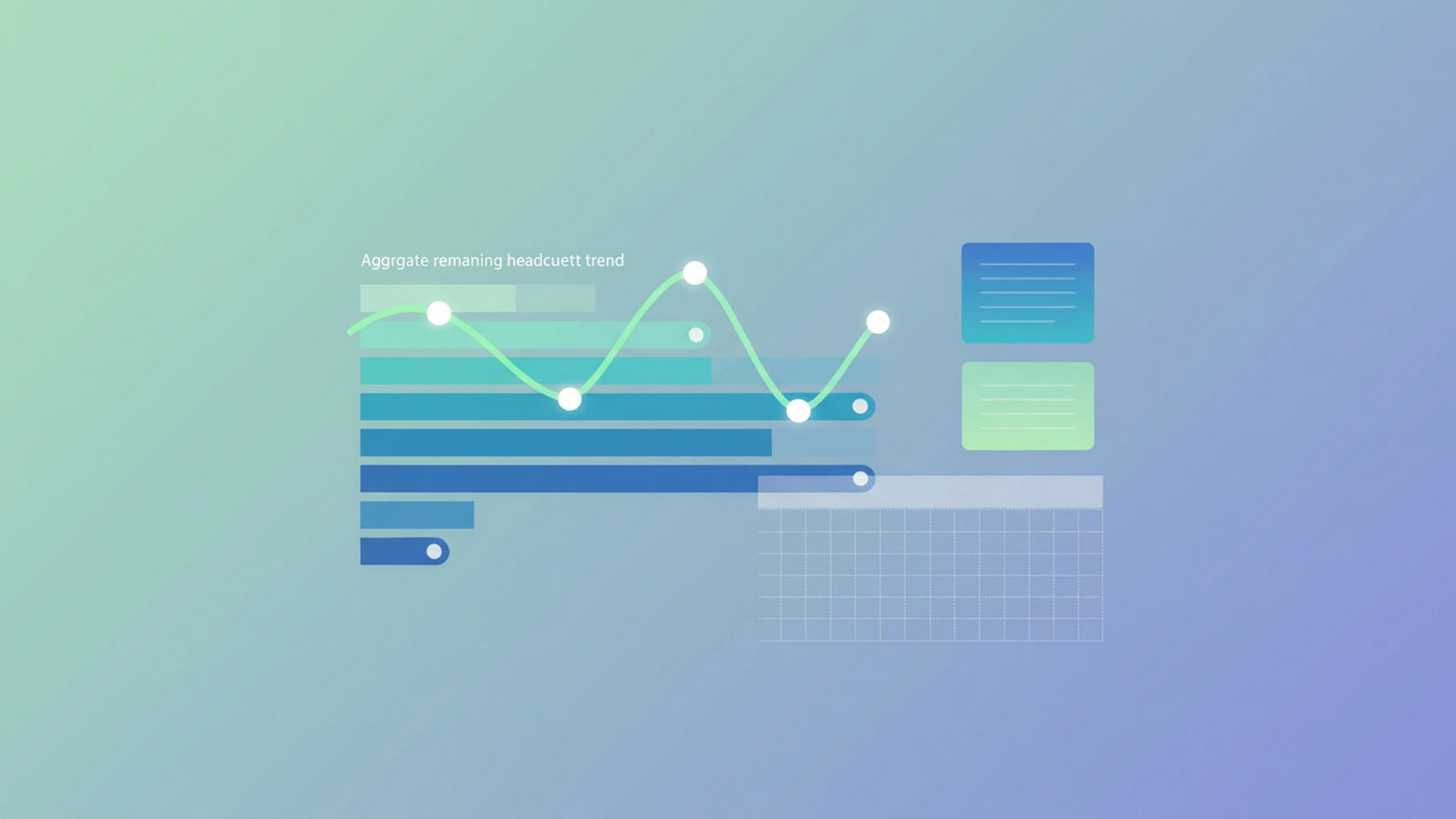 An abstract, minimal composition with intersecting translucent geometric planes and subtle gradients, suggesting the layered visualization of hr data analytics and workforce trends over time.
