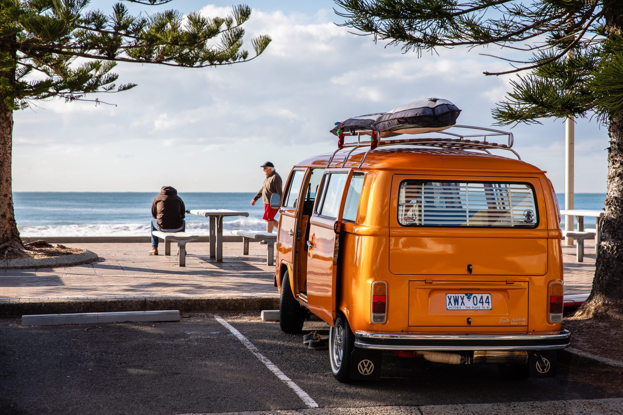 bus on beach